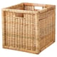 BRANÄS wicker basket, natural color, square shape, handwoven design.