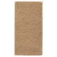 A light brown rectangular rug named BREVBÄRARE made of polypropylene and synthetic rubber for durability and comfort.