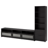 BRIMNES TV storage combination, black, 274x41x190 cm
