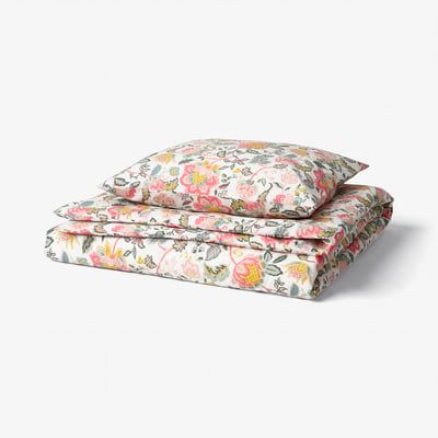 DAGGSALVIA Duvet cover and pillowcase, multicolour/floral pattern, 150x200/50x60 cm