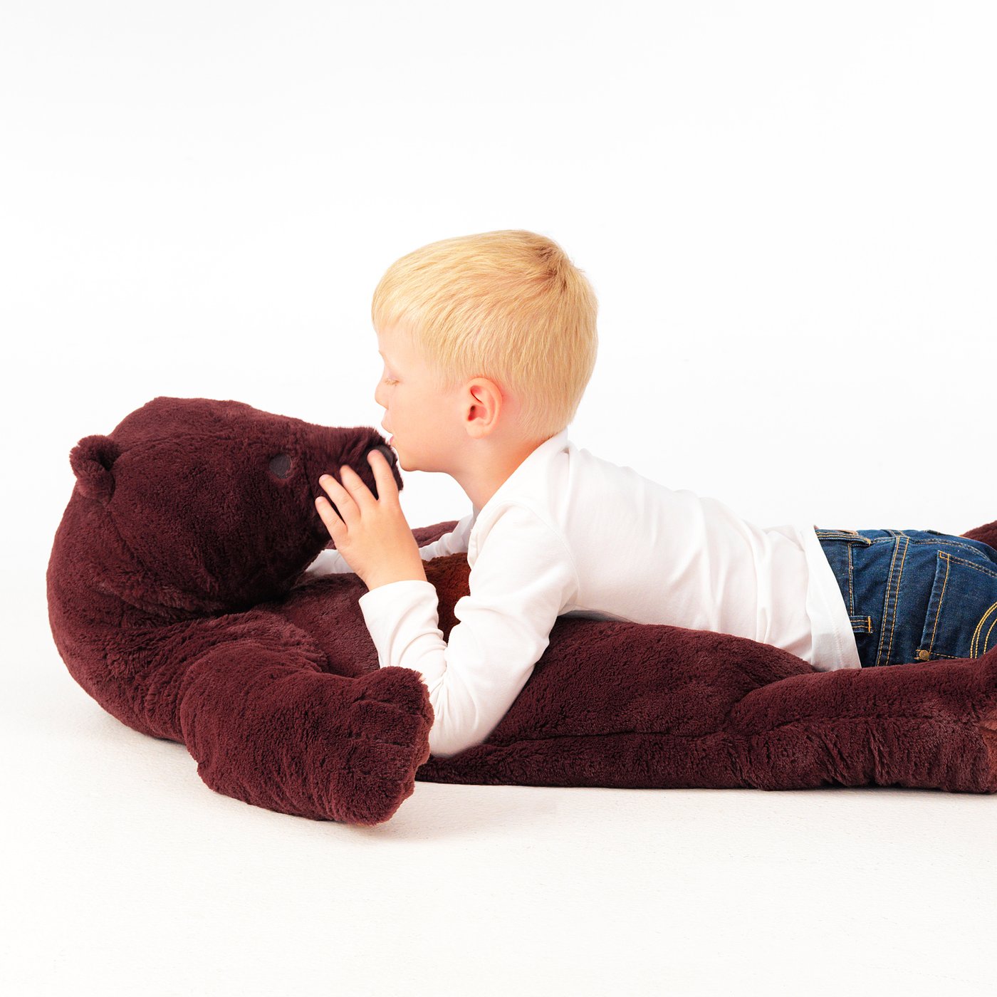DJUNGELSKOG Soft toy, brown bear 