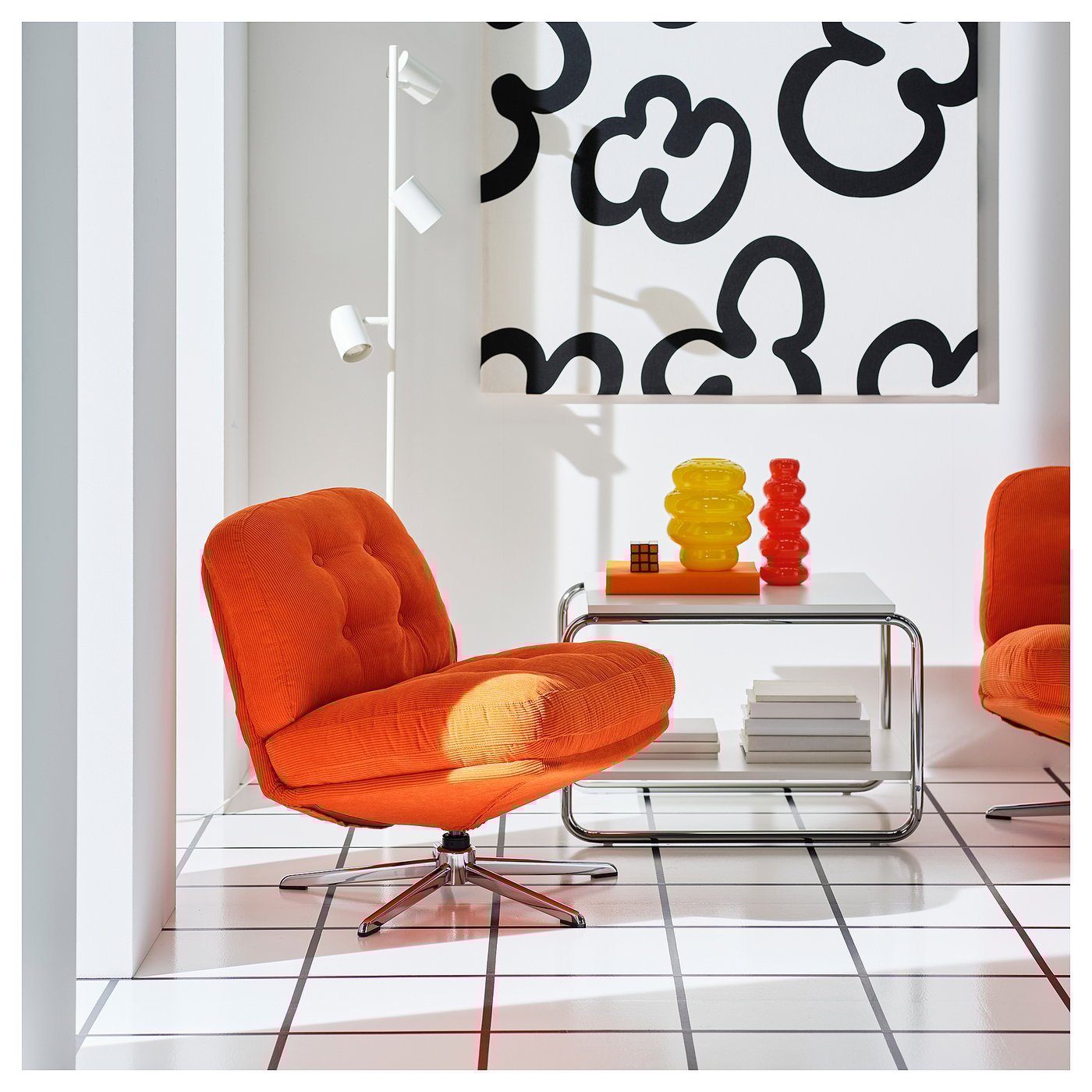 IKEA DYVLINGE ディヴリンゲ　ケーリングオレンジ DYVLINGE swivel easy chair, Kelinge orange - IKEA