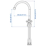 Illustration with measurements for the product: EDSVIK.