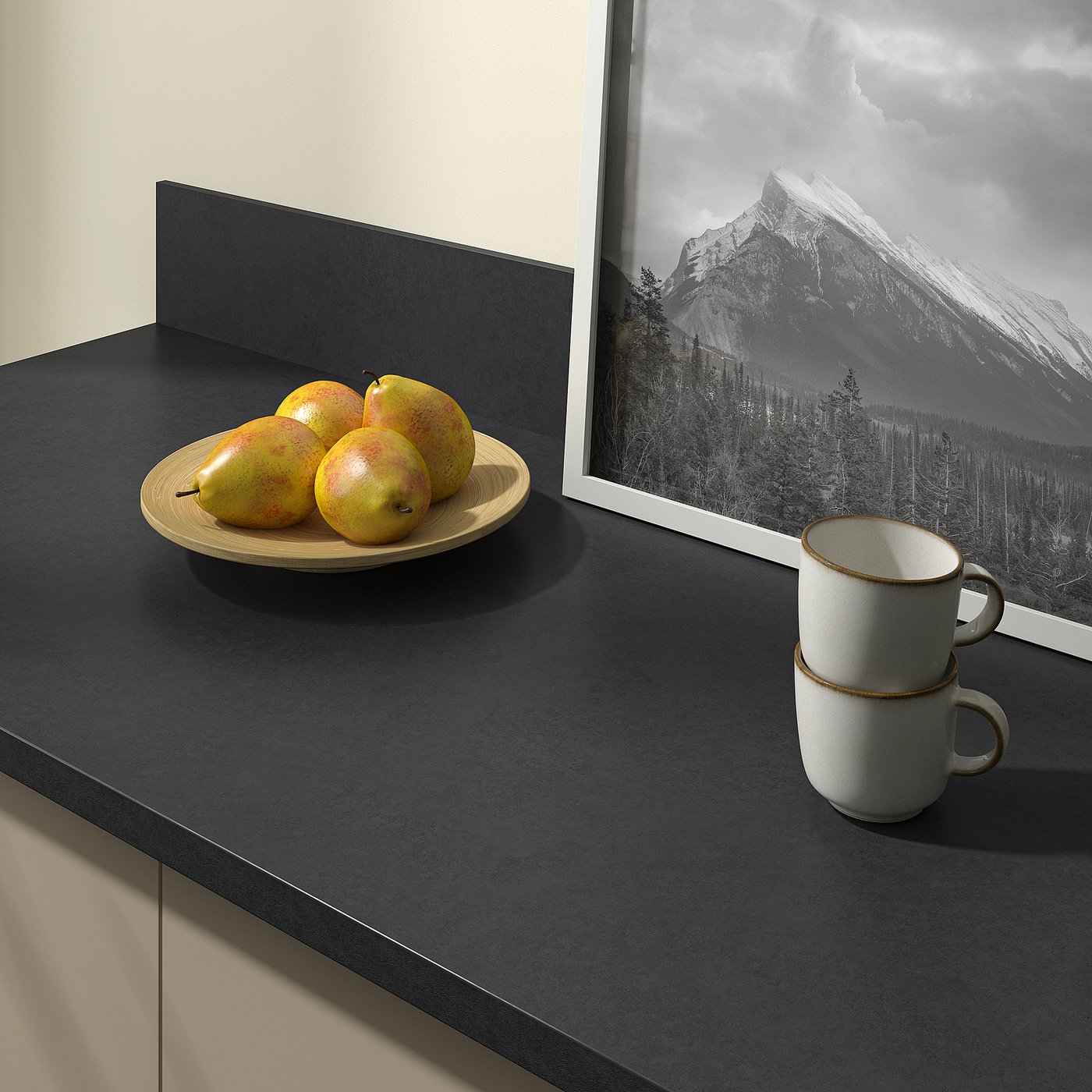 EKBACKEN worktop, black/laminate, 186x2.8 cm - IKEA EKBACKEN worktop, black/laminate, 186x2.8 cm - IKEA