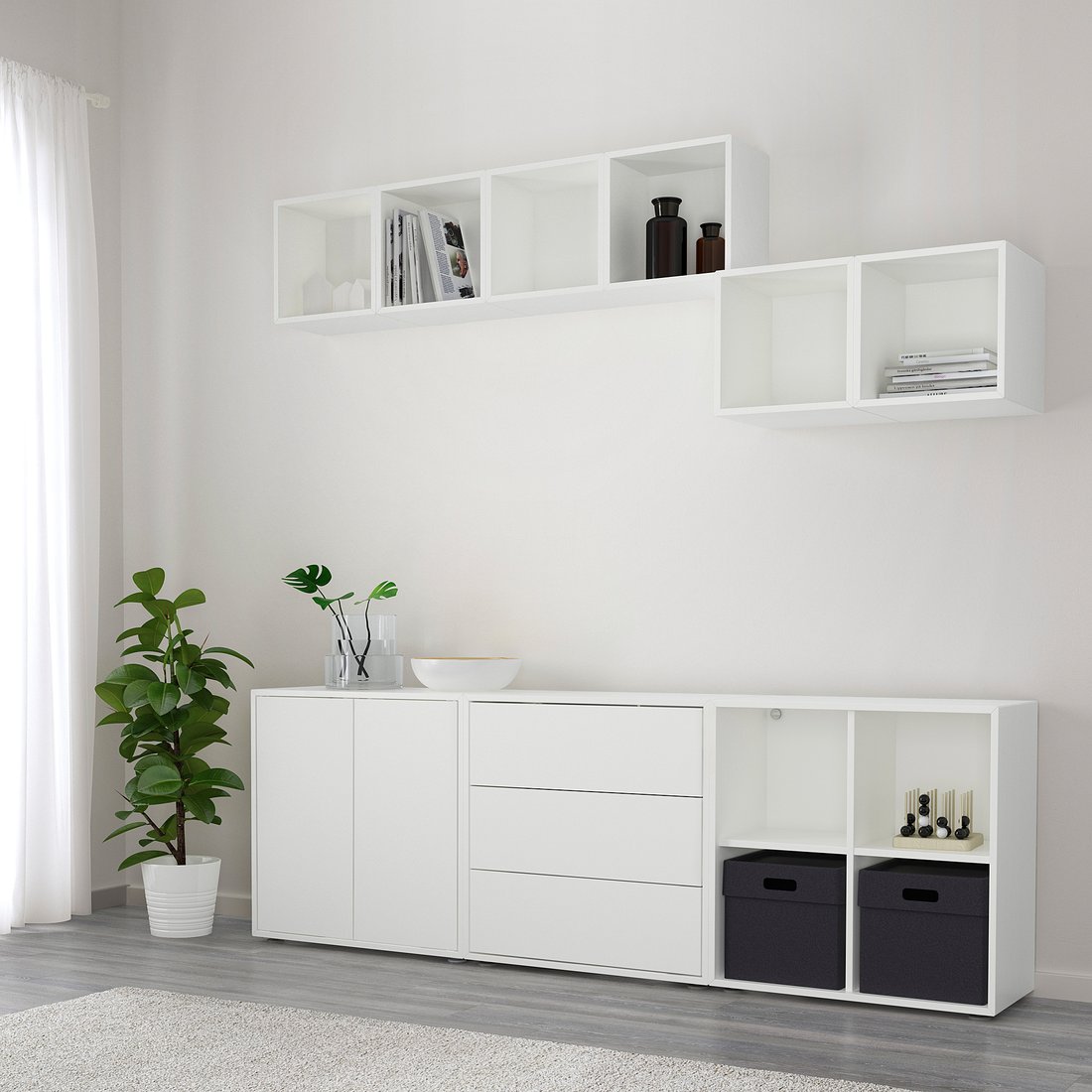 EKET combination with feet white IKEA