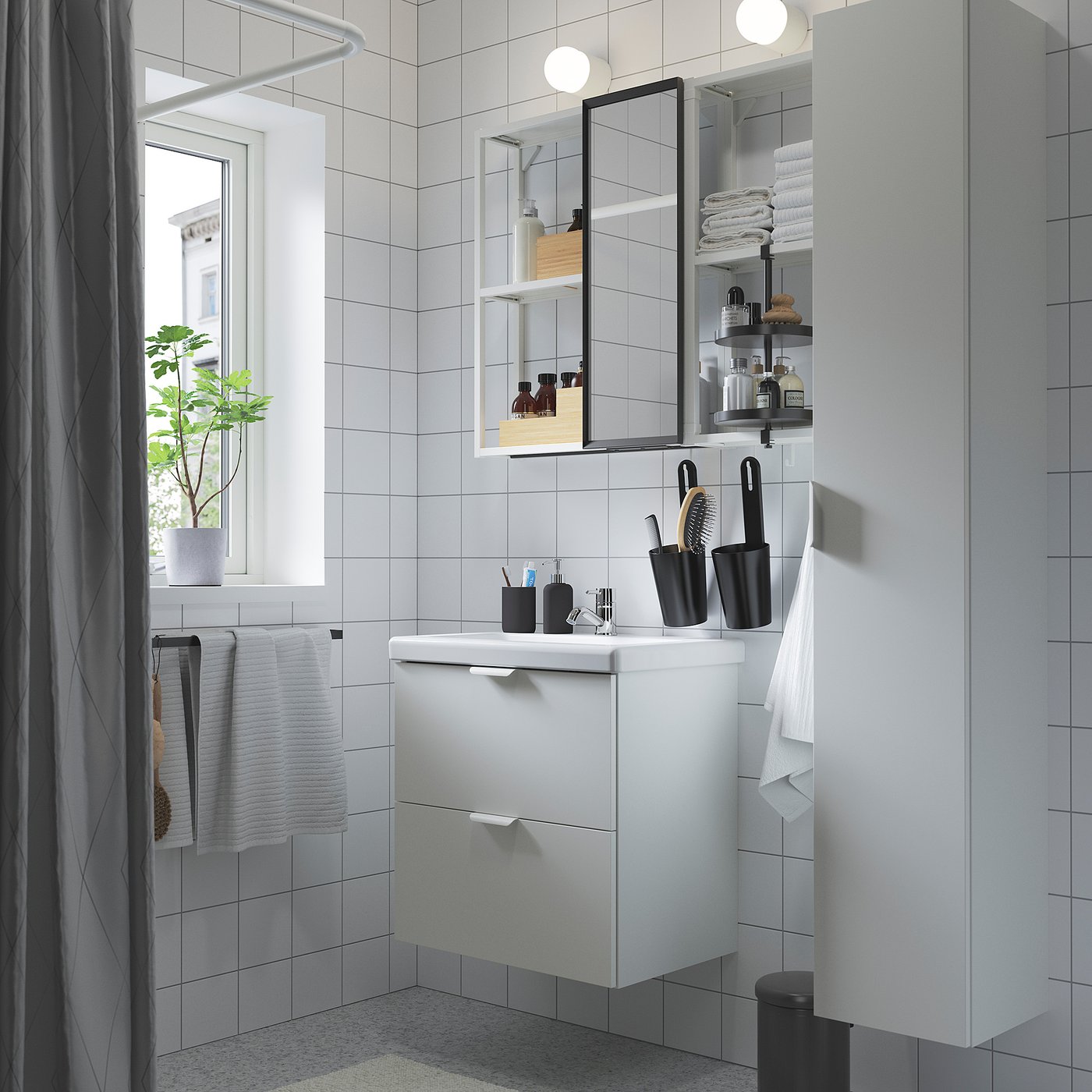 Enhet Tvallen Bathroom Furniture Set Of 18 White Ensen Tap Ikea