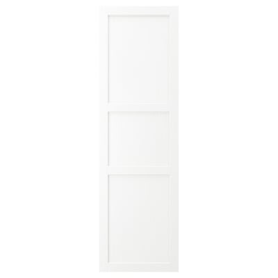 White ENKÖPING cabinet door, simple wooden texture design with three sections.
