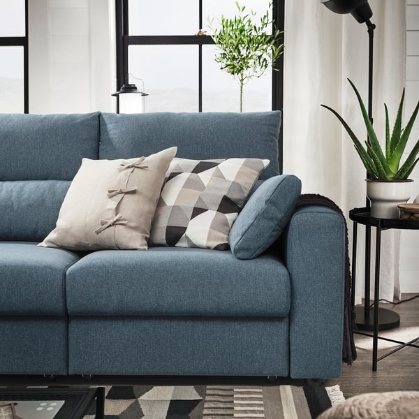 ESKILSTUNA 3seat sofa, With chaise longue/Gunnared blue IKEA