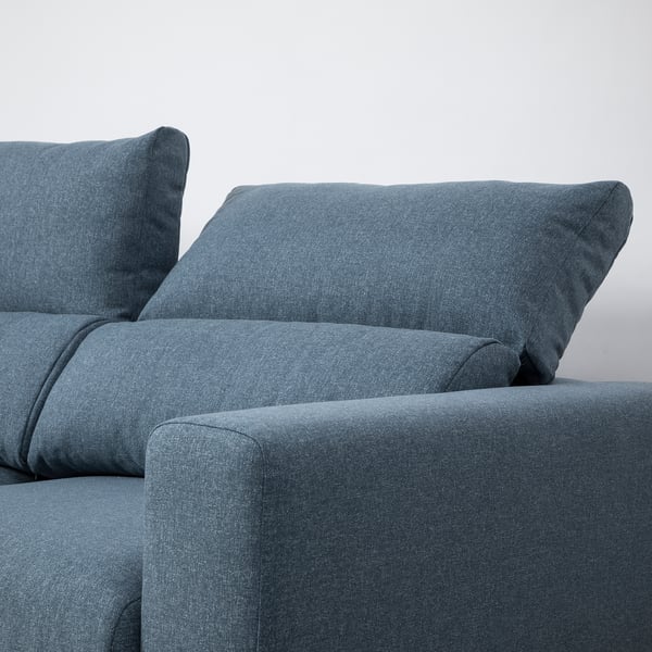 ESKILSTUNA 3-seat sofa, With chaise longue/Gunnared blue - IKEA