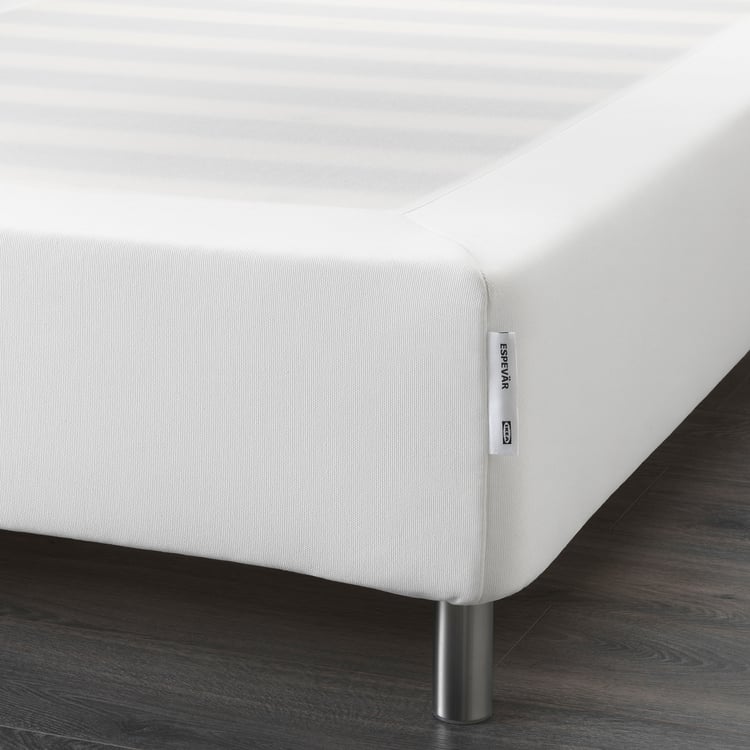 ESPEVÄR Slatted mattress base with legs, white, 160x200 cm. Check