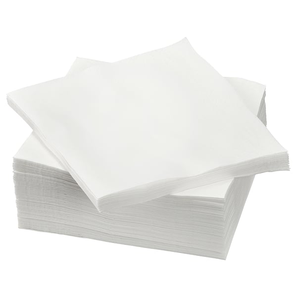 ETERISK Paper napkin, white, 33x33 cm IKEA