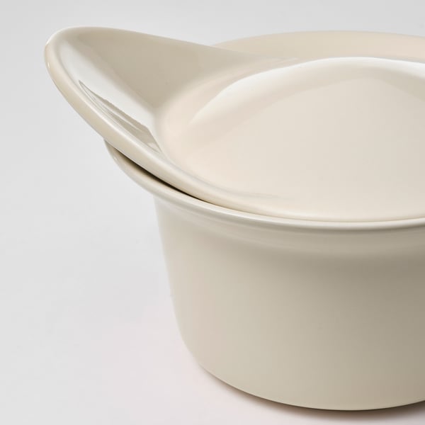 Cream dish, wide handle, glossy