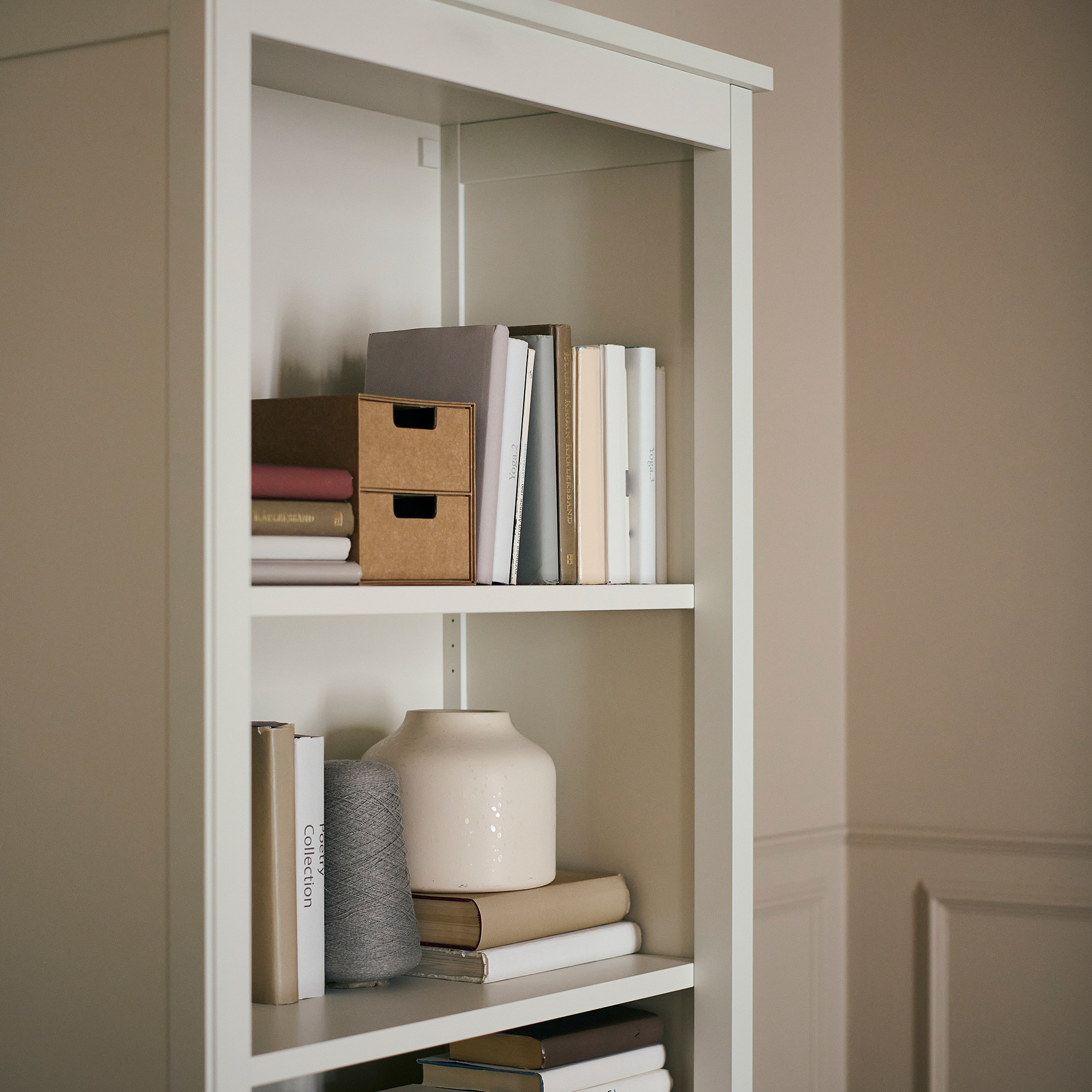 FÄRJKARL Bookcase, off-white, 77x39x188 cm