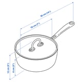 Illustration with measurements for the product: FINMAT.