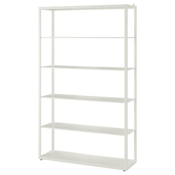 FJÄLKINGE Shelving unit, white, 118x193 cm