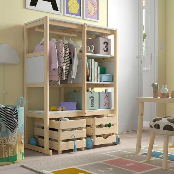 FLISAT Toy storage with wheels, 38x43x29 cm