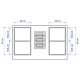 Illustration with measurements for the product: FÖRDELAKTIG.