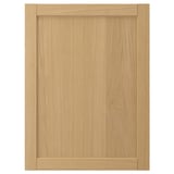 Forsbaka light oak veneer cabinet door with beveled edges in classic frame design.