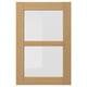 Option: Fors—ka wooden framed glass door, oak tone, rectangular, beveled edges.