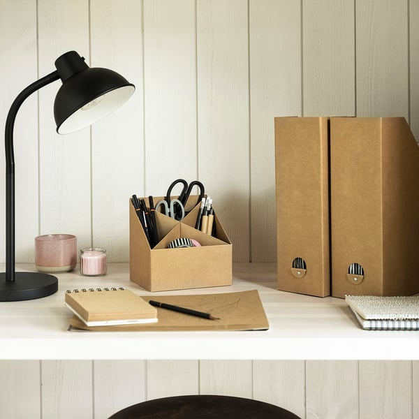 GÄRDESGÅRD Desk organiser, natural, 16x16 cm