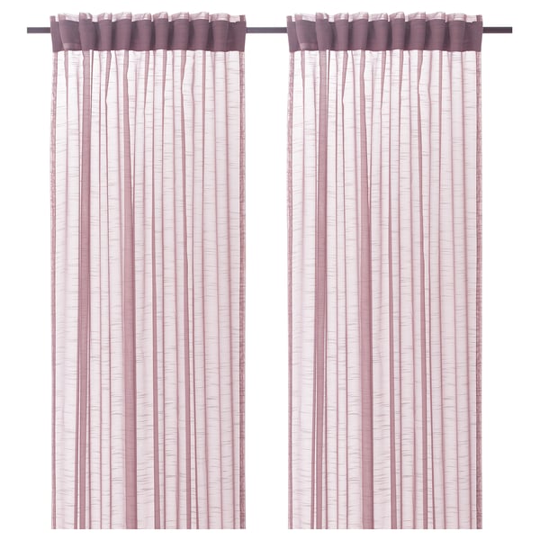 Gjertrud Sheer Curtains 1 Pair Pink Ikea