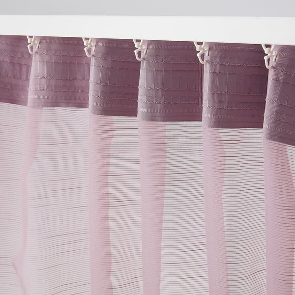 Gjertrud Sheer Curtains 1 Pair Pink Ikea