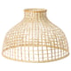 Option: GOTTORP handmade bamboo lampshade, natural color, woven design, dome shape.