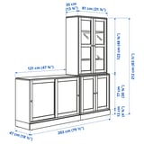 Illustration with measurements for the product: HAVSTA.