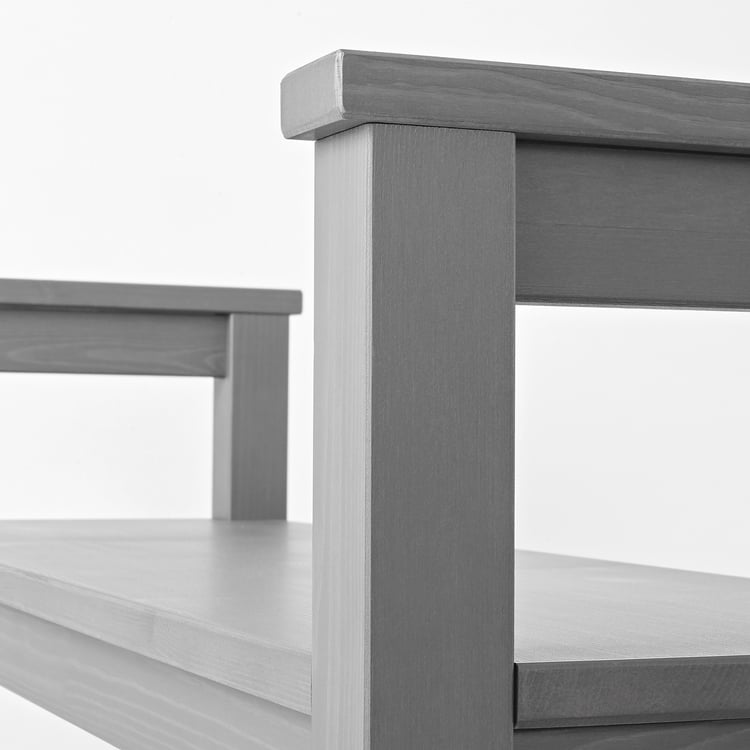 HEMNES Bench with shoe storage, grey stained, 85x32x65 cm IKEA