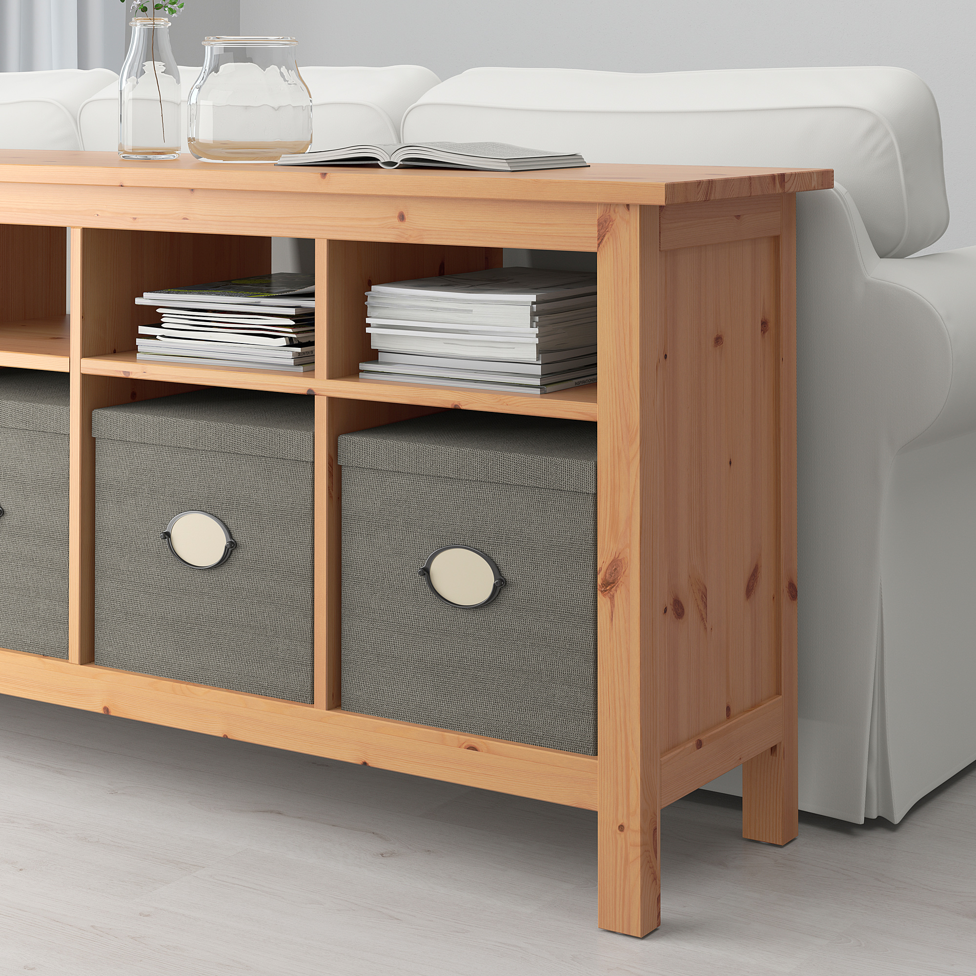 HEMNES Console table, light brown, 157x40 cm IKEA