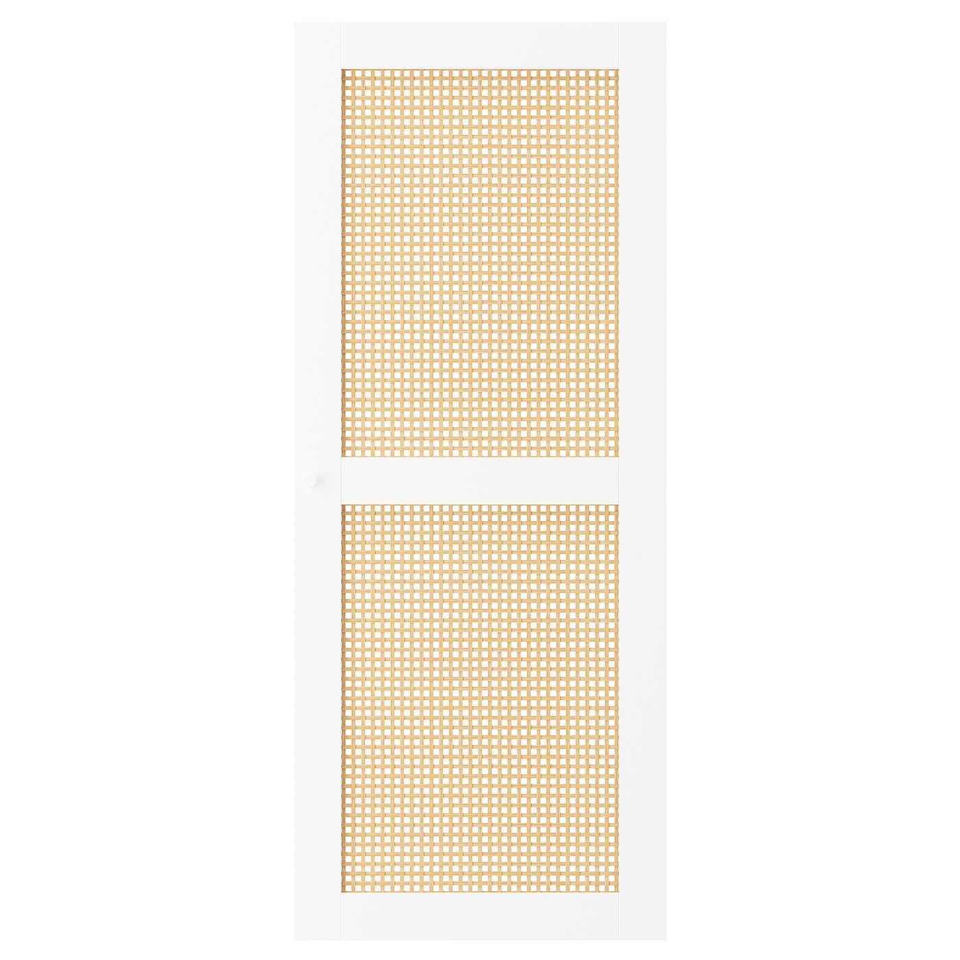 HÖGADAL door, white/woven bamboo, 40x97 cm - IKEA