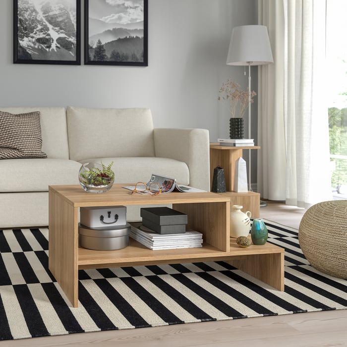 HOLMERUD coffee table, oak effect, 90x55 cm IKEA