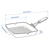 Illustration with measurements for the product: HUSKNUT.