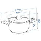 Illustration with measurements for the product: HUSKNUT.