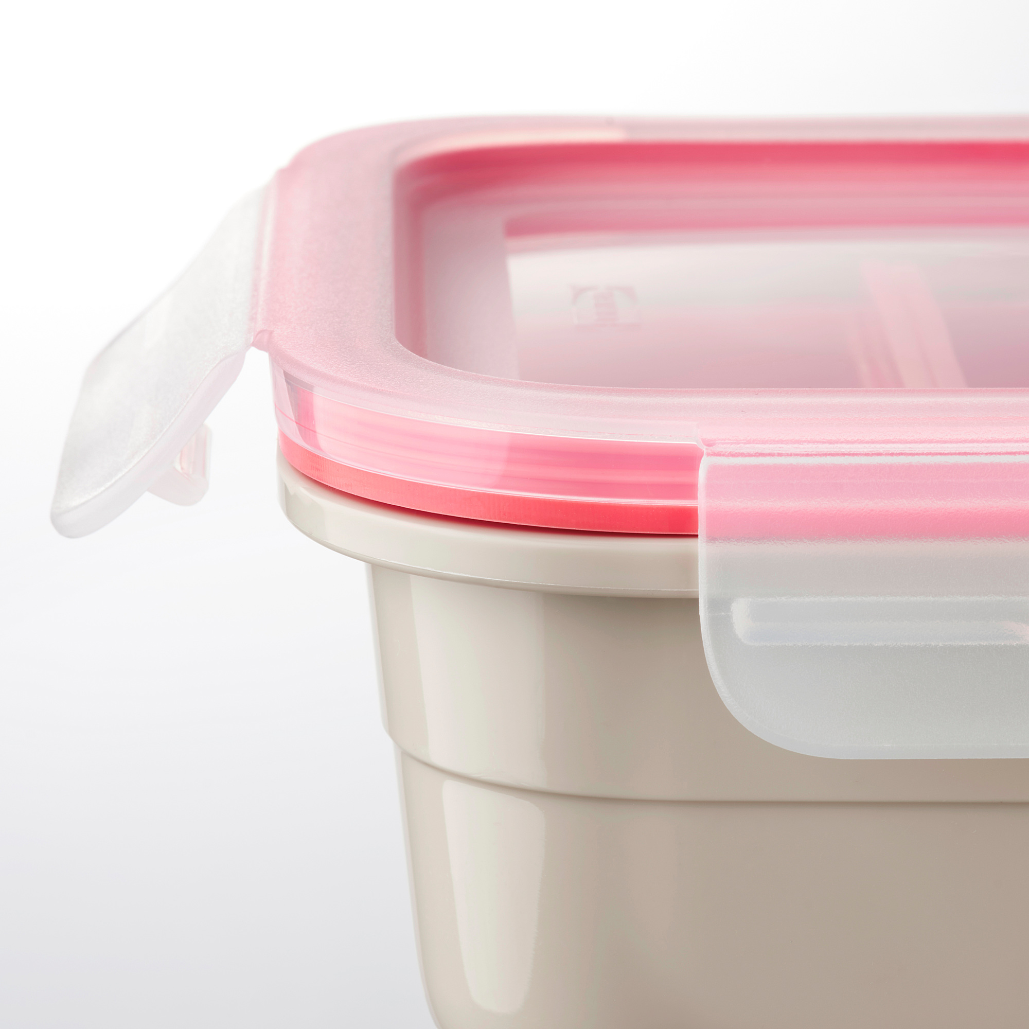 IKEA 365+ Lunch box with inserts square/beige light red IKEA