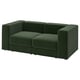 JÄTTEBO 2-seat modular sofa, Johanneshov dark green