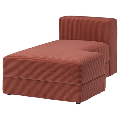 JÄTTEBO Cover chaise longue module, right, Samsala brown-red
