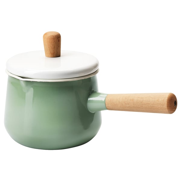 KASTRULL Saucepan with lid, green, 1.5 l IKEA