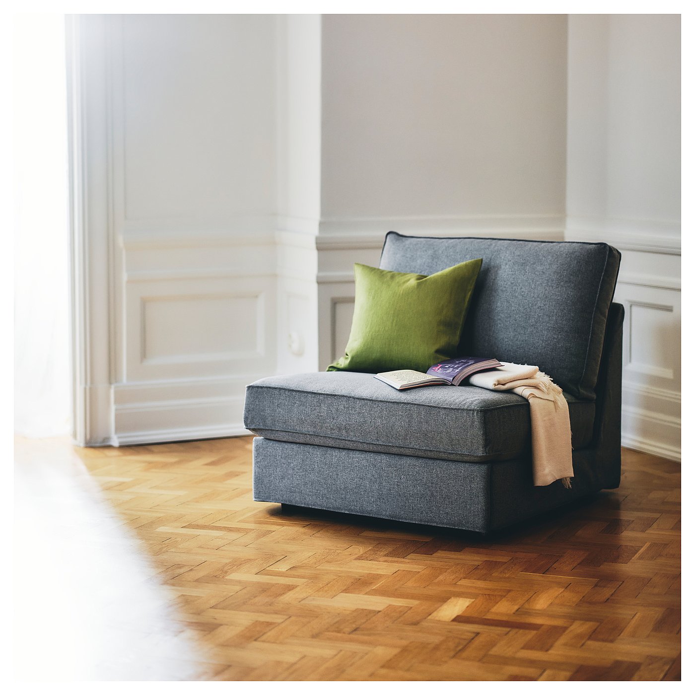 KIVIK 1-seat sofa-bed - Tibbleby beige/grey