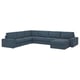 Blue KIVIK sectional sofa, modern design, comfy cushions, low armrests.