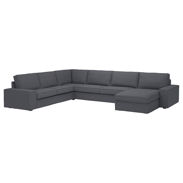 KIVIK sectional sofa, grey, modern design, large & comfy, removable covers.