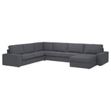 KIVIK sectional sofa, grey, modern design, large & comfy, removable covers.