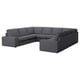 Large gray u-shaped KIVIK sectional sofa, modern design with comfortable cushions.