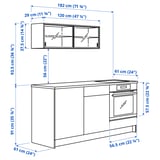 KNOXHULT Kitchen, dark grey, 180x61x220 cm