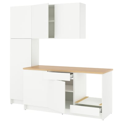 KNOXHULT Kitchen, white, 240x61x220 cm