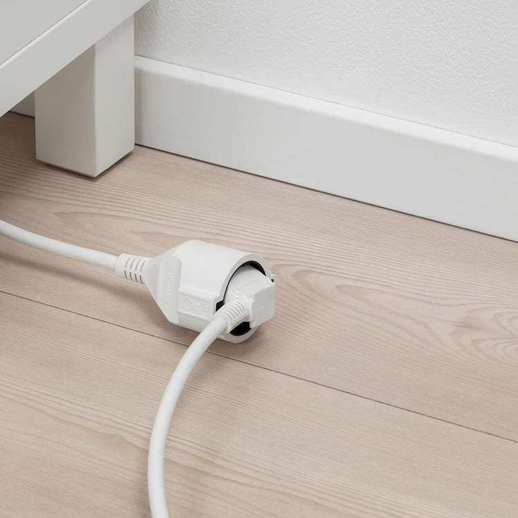 KOPPLA Extension cord, earthed white, 5 m, Cord length 5 m IKEA