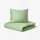 KRITSUGA Duvet cover and 2 pillowcases, green, 240x220/50x60 cm
