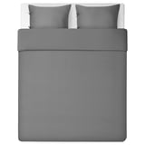 Grey KRITSUGA bedding set, smooth lyocell fabric, rectangular shape, includes quilt cover and 2 pillowcases.