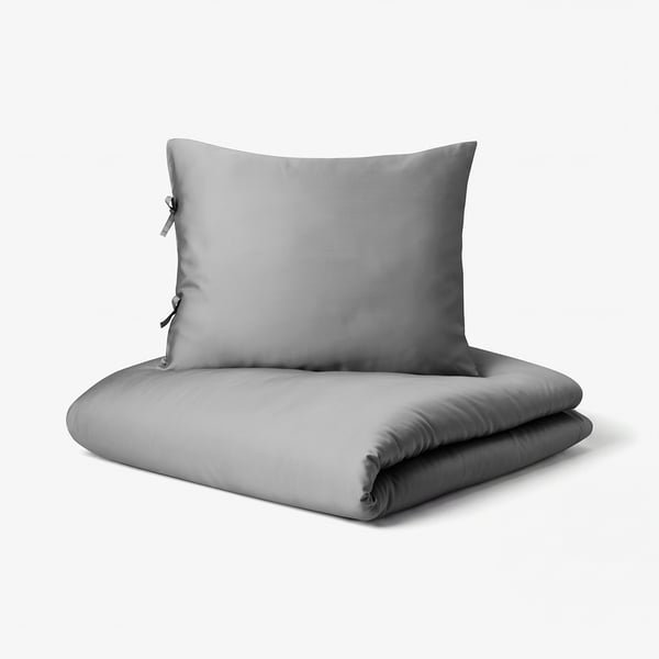 KRITSUGA Duvet cover and 2 pillowcases, grey, 240x220/50x60 cm
