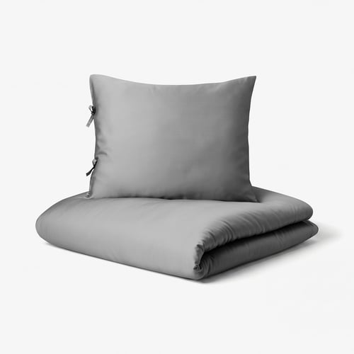KRITSUGA Duvet cover and 2 pillowcases, grey, 240x220/50x60 cm